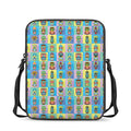 Colorful Tiki Pattern Print Rectangular Crossbody Bag