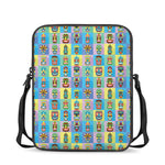 Colorful Tiki Pattern Print Rectangular Crossbody Bag