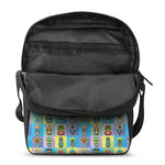 Colorful Tiki Pattern Print Rectangular Crossbody Bag