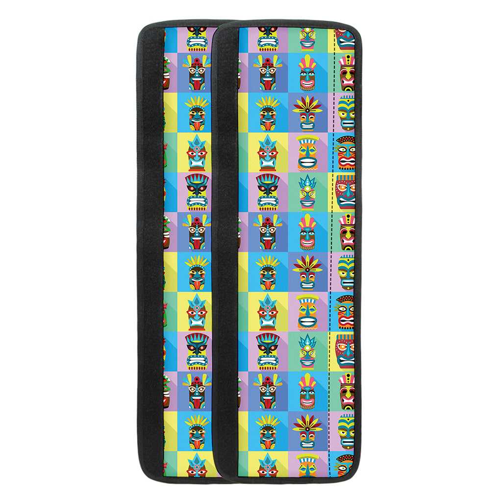Colorful Tiki Pattern Print Refrigerator Handle Covers