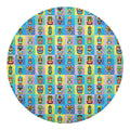 Colorful Tiki Pattern Print Round Blanket