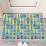 Colorful Tiki Pattern Print Rubber Doormat