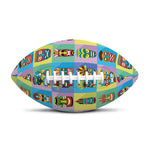 Colorful Tiki Pattern Print Rugby Ball