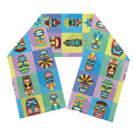 Colorful Tiki Pattern Print Scarf