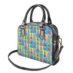Colorful Tiki Pattern Print Shoulder Handbag