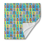 Colorful Tiki Pattern Print Silk Bandana