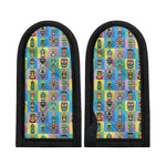 Colorful Tiki Pattern Print Skillet Handle Cover