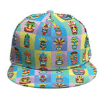 Colorful Tiki Pattern Print Snapback Cap