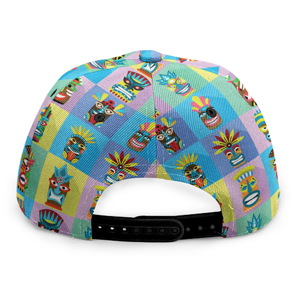 Colorful Tiki Pattern Print Snapback Cap