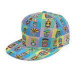 Colorful Tiki Pattern Print Snapback Cap