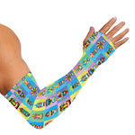 Colorful Tiki Pattern Print Sun Protection Arm Sleeves
