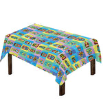 Colorful Tiki Pattern Print Tablecloth