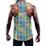 Colorful Tiki Pattern Print Training Tank Top
