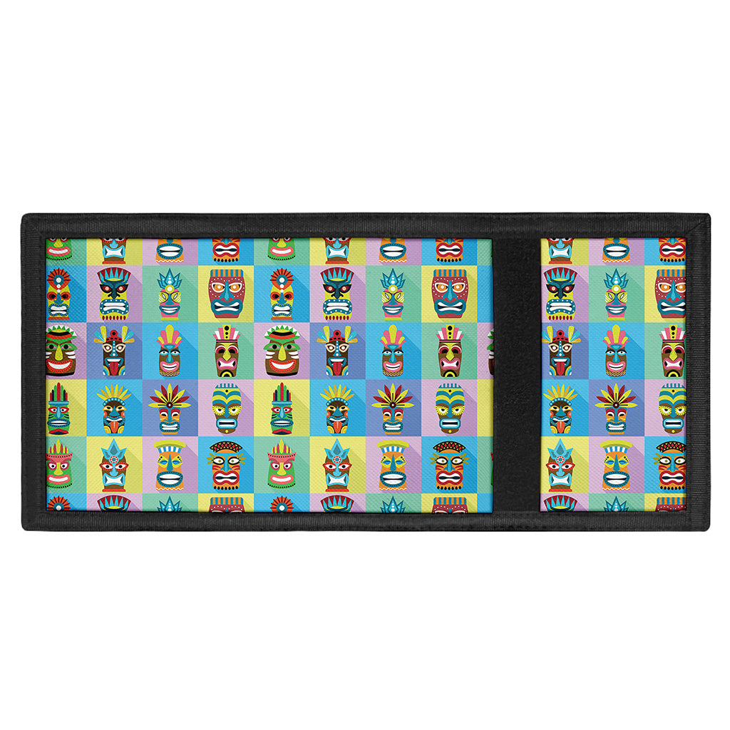 Colorful Tiki Pattern Print Trifold Wallet