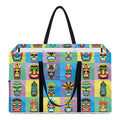 Colorful Tiki Pattern Print Utility Tote Bag