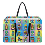 Colorful Tiki Pattern Print Utility Tote Bag