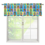 Colorful Tiki Pattern Print Window Valance