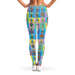 Colorful Tiki Pattern Print Women's Leggings