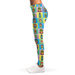 Colorful Tiki Pattern Print Women's Leggings