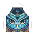 Colorful Tribal Owl Print Adjustable Apron