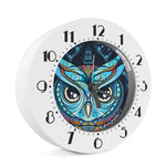 Colorful Tribal Owl Print Alarm Clock