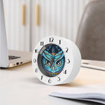 Colorful Tribal Owl Print Alarm Clock