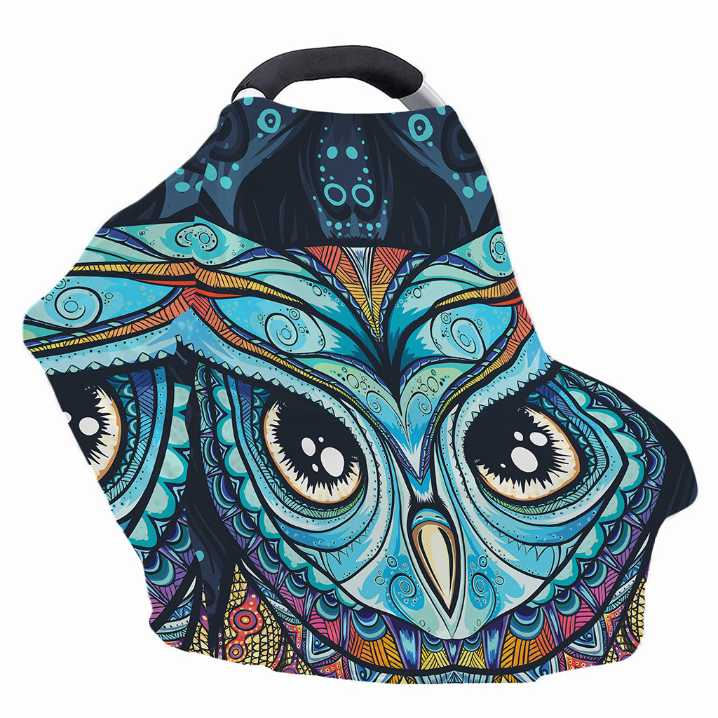 Colorful Tribal Owl Print Baby Seat Cover