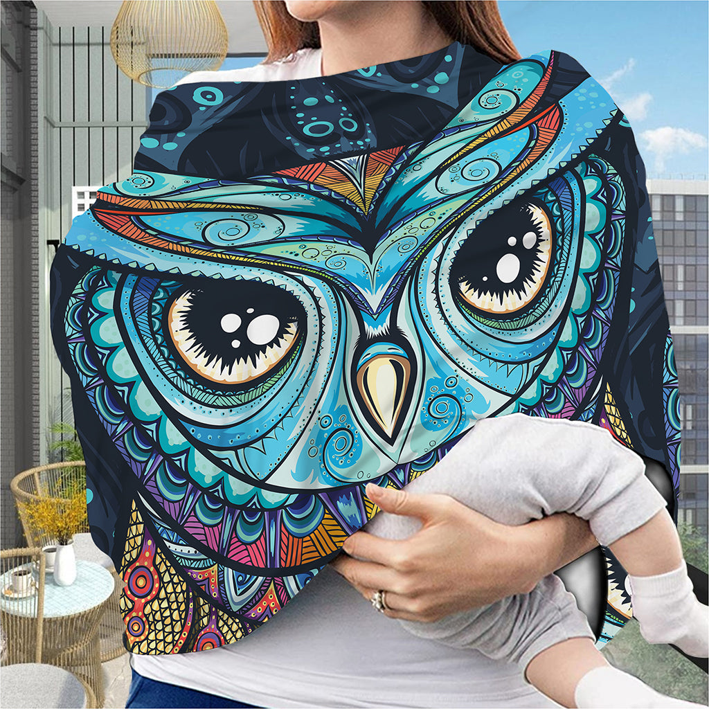 Colorful Tribal Owl Print Baby Seat Cover