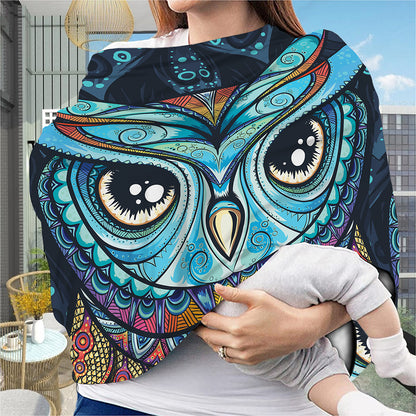 Colorful Tribal Owl Print Baby Seat Cover