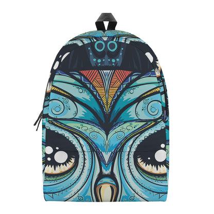 Colorful Tribal Owl Print Backpack