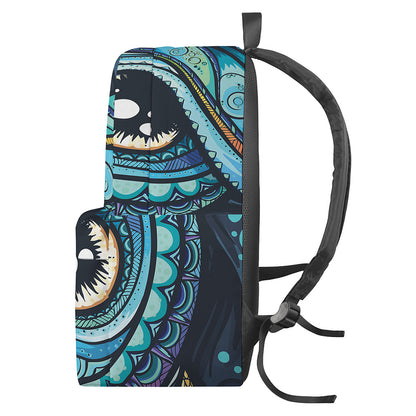Colorful Tribal Owl Print Backpack