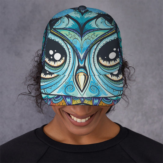 Colorful Tribal Owl Print Baseball Cap