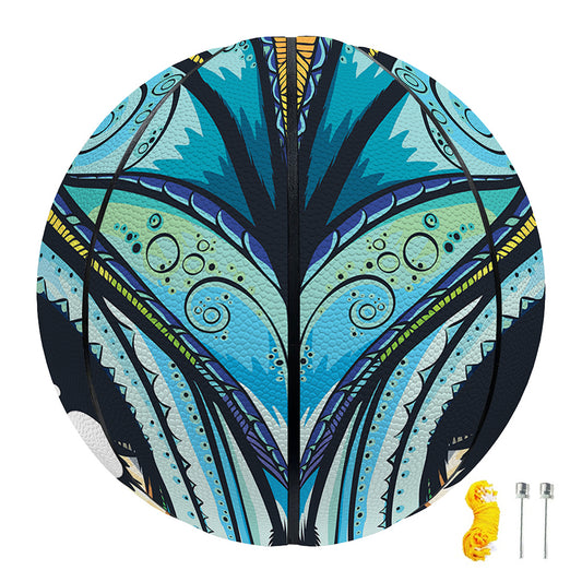 Colorful Tribal Owl Print Basketball