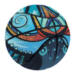 Colorful Tribal Owl Print Basketball