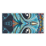 Colorful Tribal Owl Print Beach Towel
