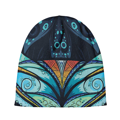 Colorful Tribal Owl Print Beanie
