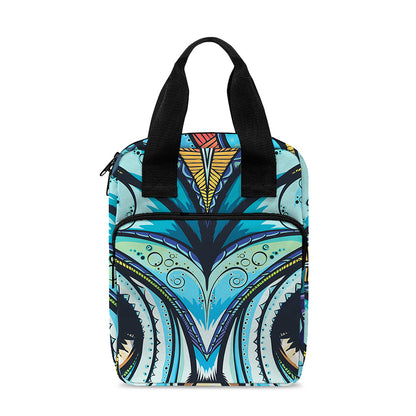 Colorful Tribal Owl Print Bible Tote Bag