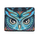 Colorful Tribal Owl Print Bifold Wallet