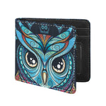 Colorful Tribal Owl Print Bifold Wallet