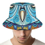 Colorful Tribal Owl Print Bucket Hat