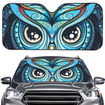 Colorful Tribal Owl Print Car Windshield Sun Shade