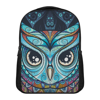 Colorful Tribal Owl Print Casual Backpack