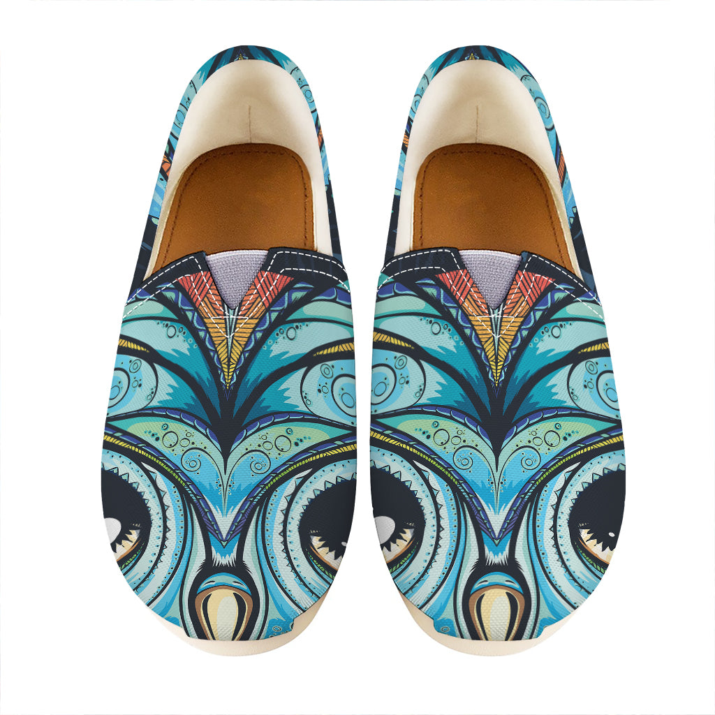 Colorful Tribal Owl Print Casual Shoes