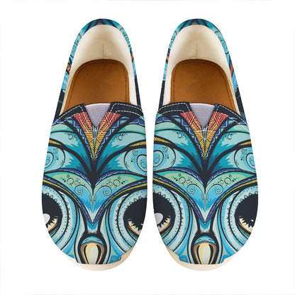 Colorful Tribal Owl Print Casual Shoes