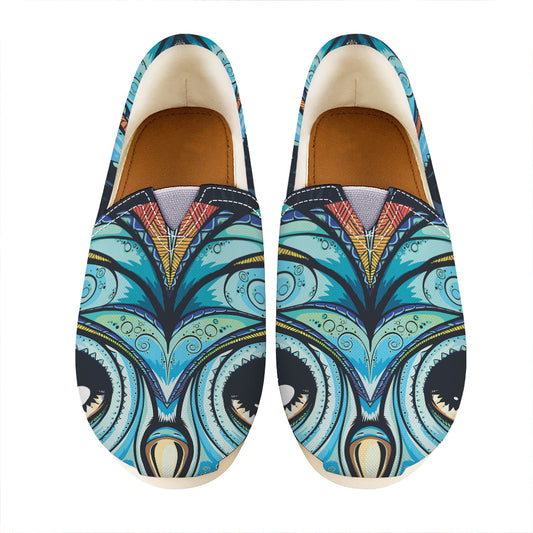 Colorful Tribal Owl Print Casual Shoes
