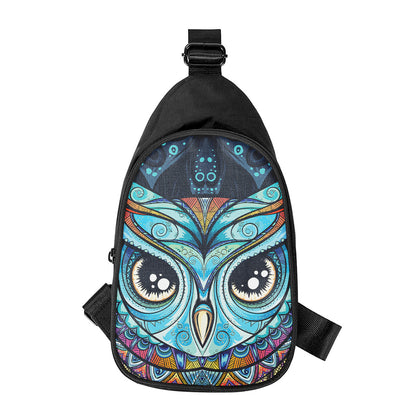 Colorful Tribal Owl Print Chest Bag