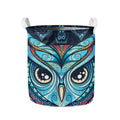 Colorful Tribal Owl Print Collapsible Laundry Basket