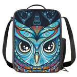 Colorful Tribal Owl Print Crossbody Lunch Bag
