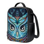 Colorful Tribal Owl Print Crossbody Lunch Bag