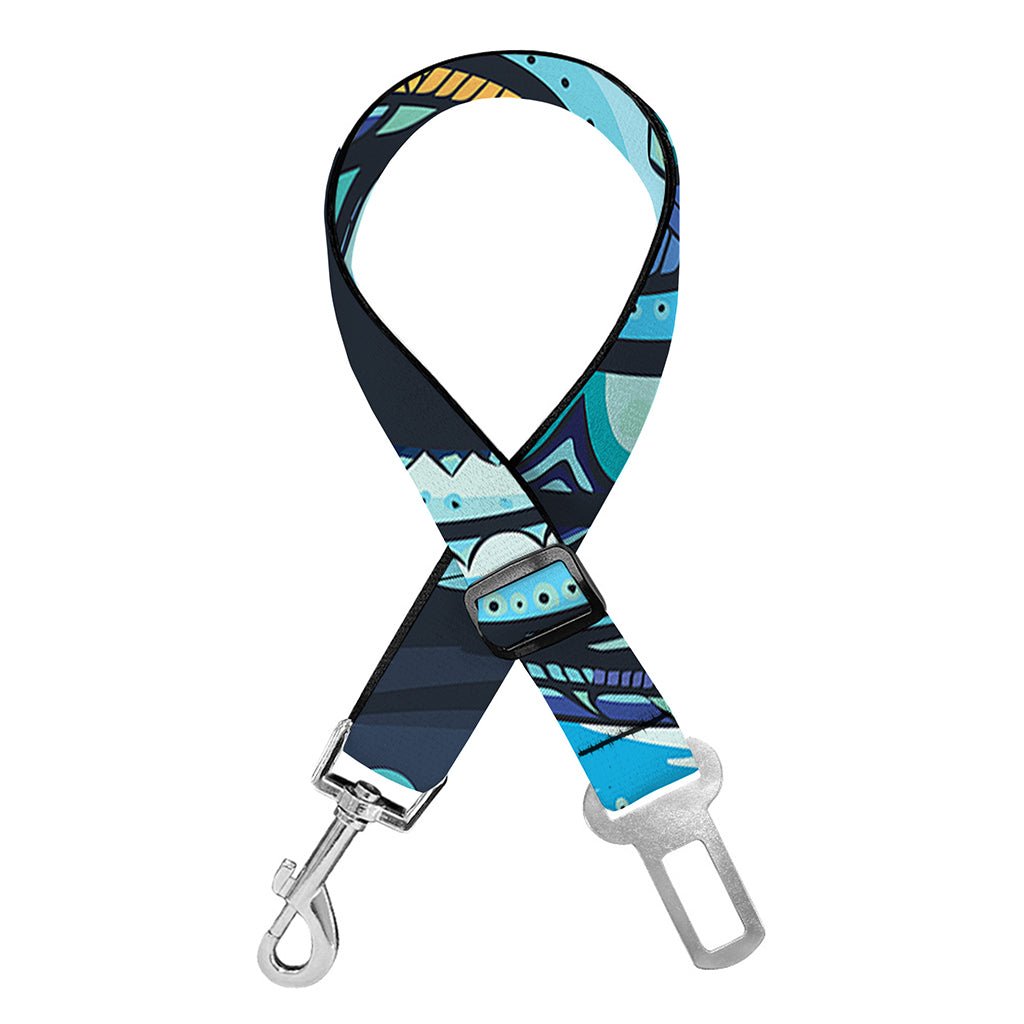 Colorful Tribal Owl Print Dog Seat Belt